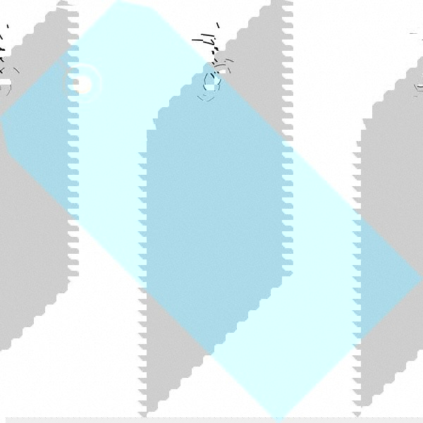 Blank Tag: 5-1/4'' High, Light Blue, Synthetic Paper